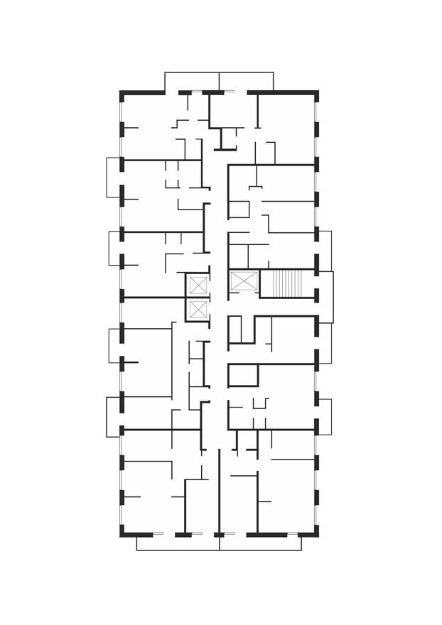 План этажа — 3к. квартира, 78.0 м²