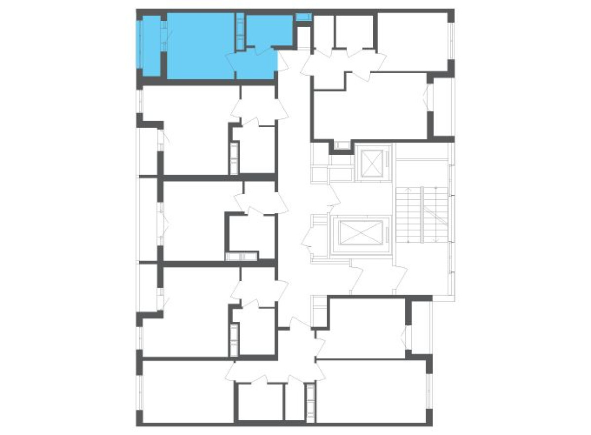 План этажа — Студия-квартира, 19.4 м²