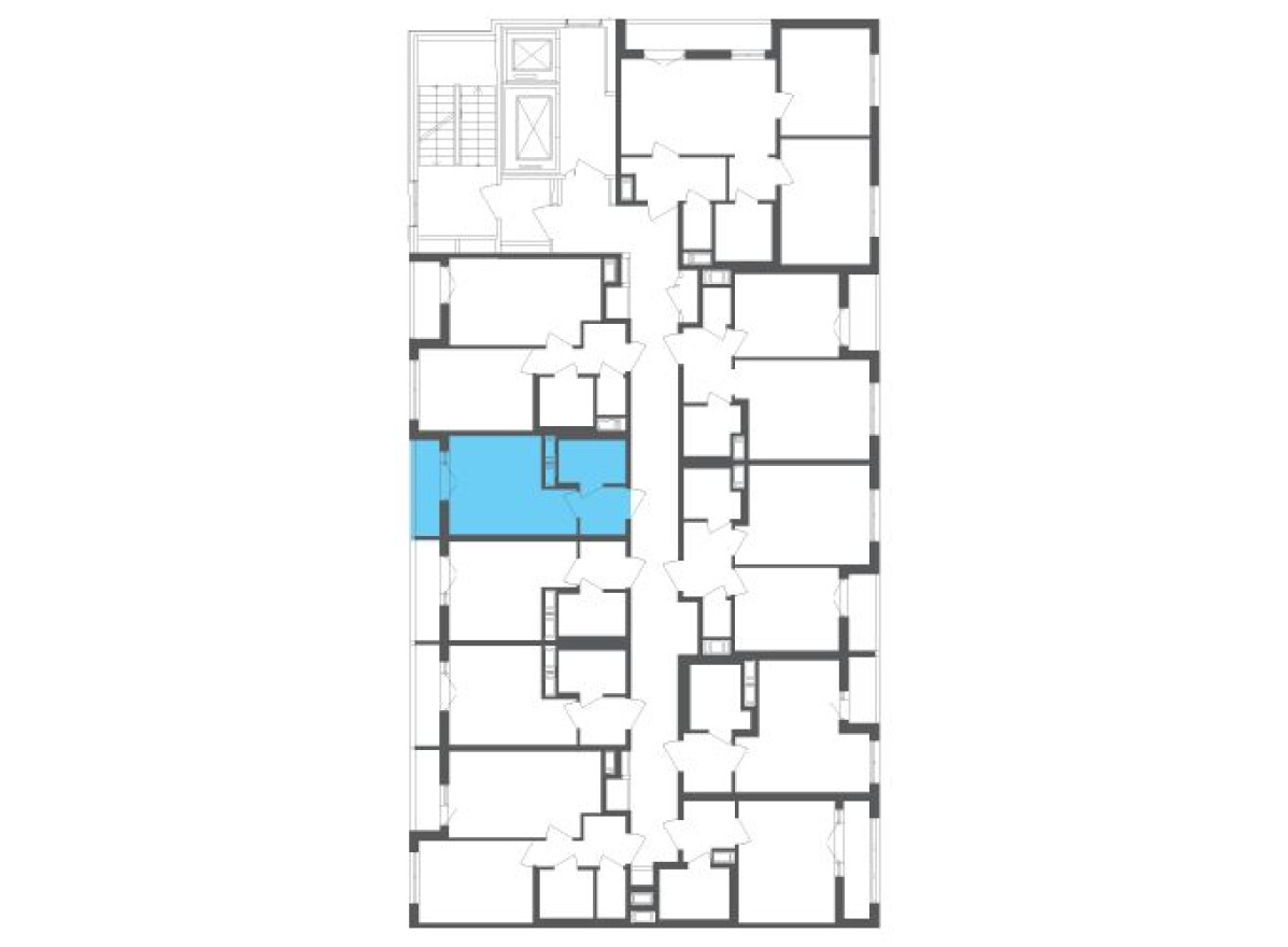 План этажа — Студия-квартира, 20.5 м²