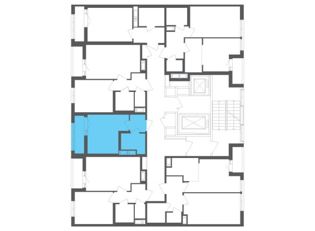 План этажа — Студия-квартира, 20.1 м²