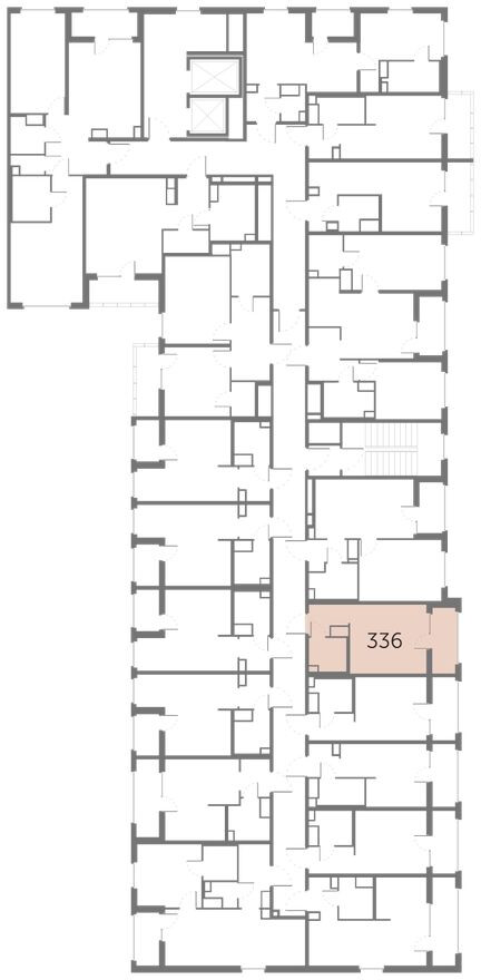 План этажа — Студия-квартира, 21.2 м²