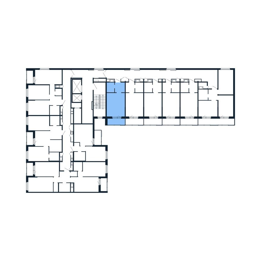 План этажа — Студия-квартира, 23.1 м²