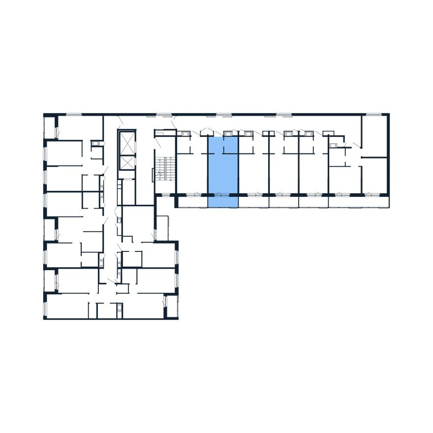 План этажа — Студия-квартира, 22.4 м²