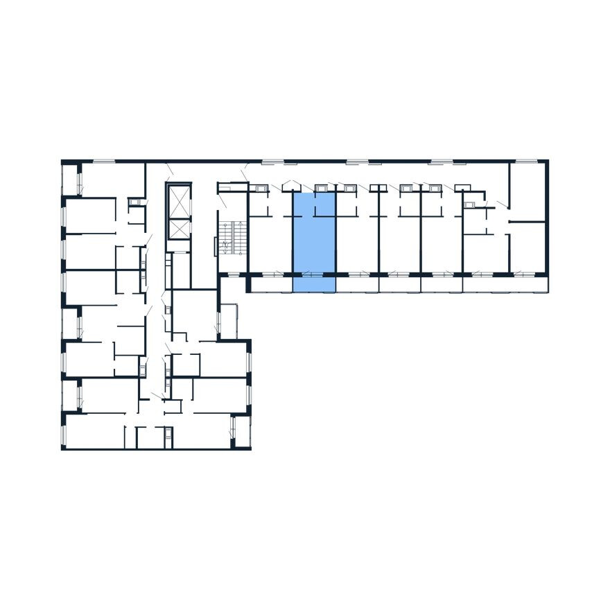 План этажа — Студия-квартира, 22.4 м²