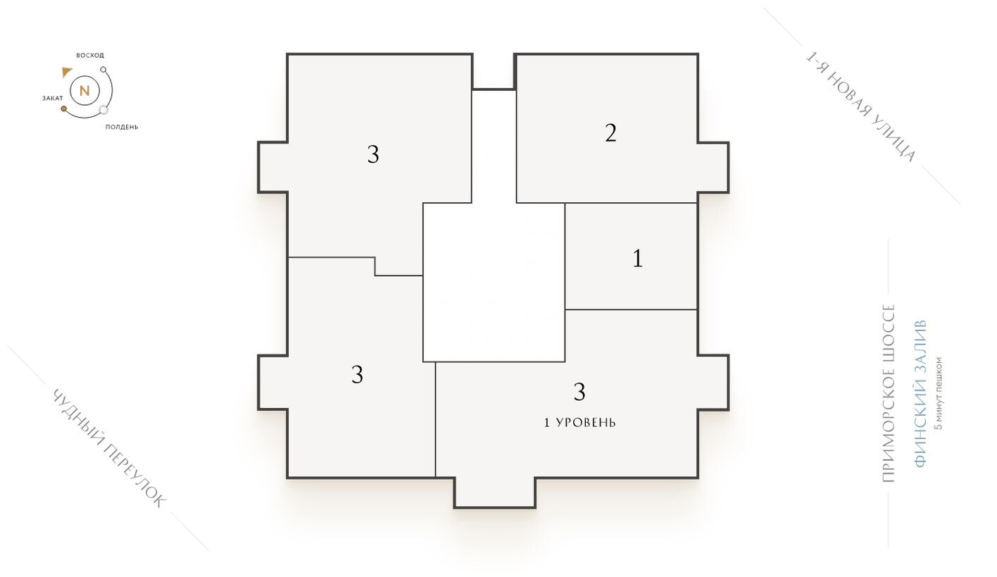 План этажа — 1к. квартира, 49.0 м²