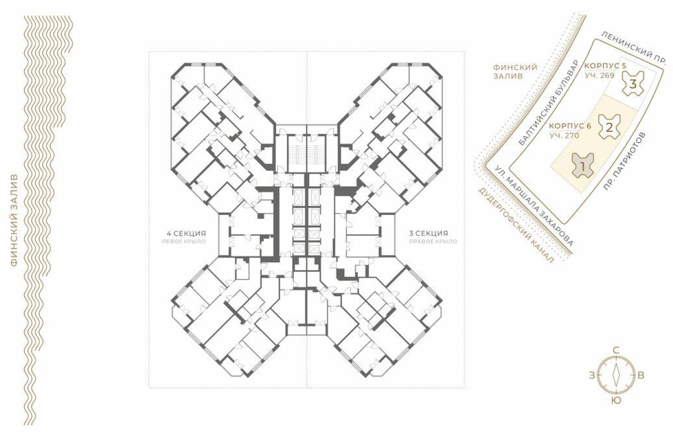 План этажа — Студия-квартира, 28.7 м²