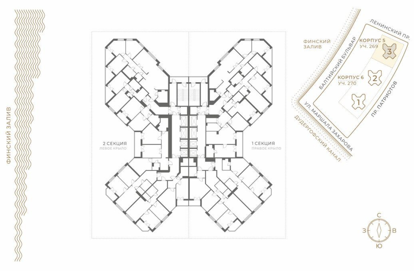 План этажа — Студия-квартира, 28.6 м²