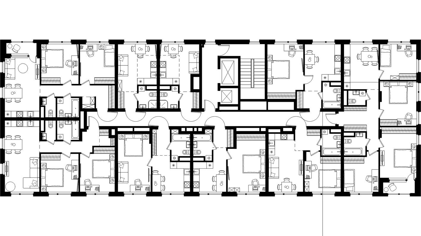 План этажа — Студия-квартира, 21.2 м²