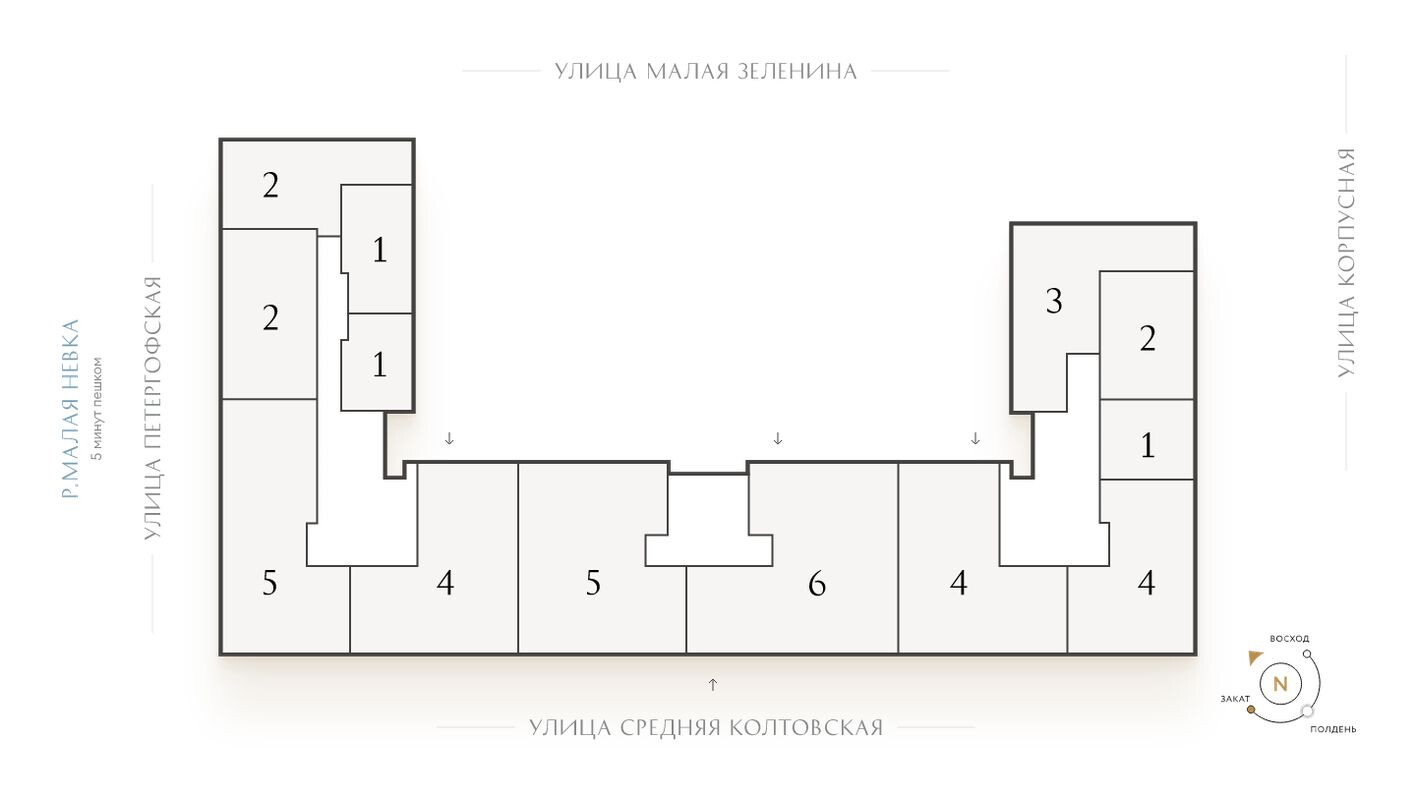 План этажа — 1к. квартира, 41.2 м²