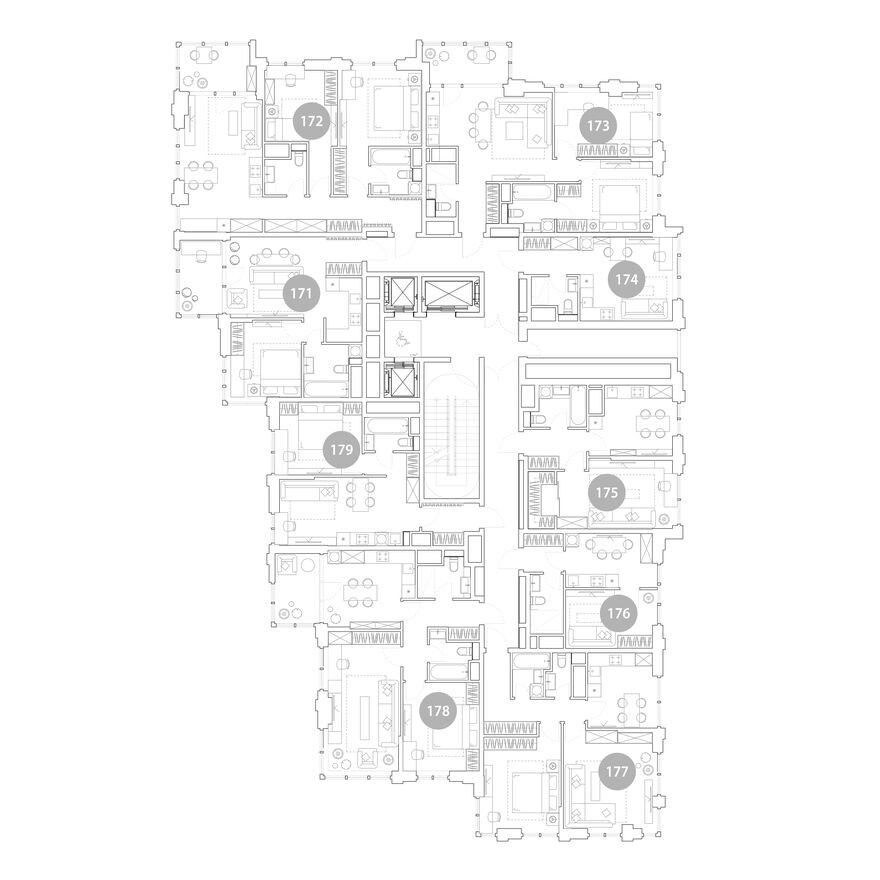 План этажа — 1к. квартира, 28.2 м²