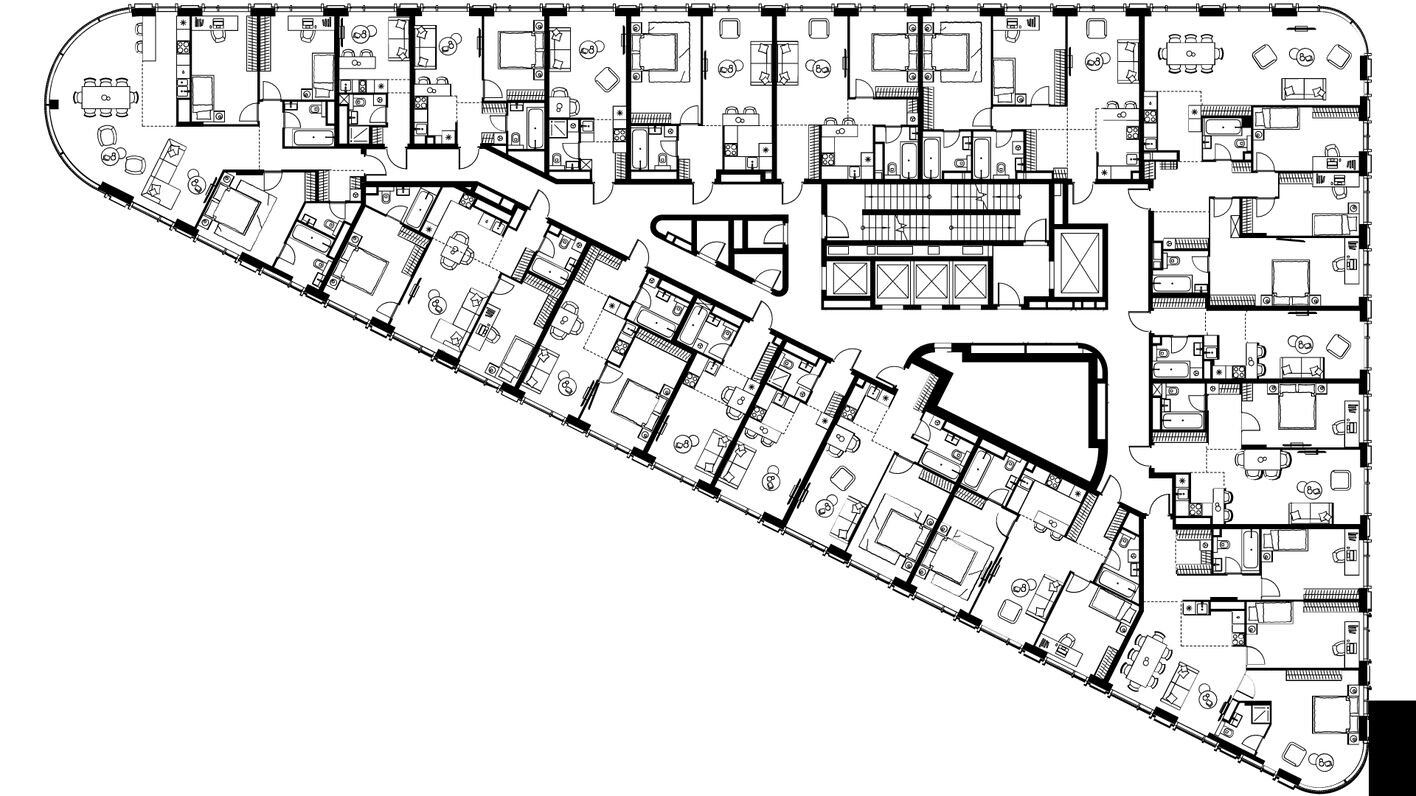 План этажа — 8к. квартира, 220.8 м²