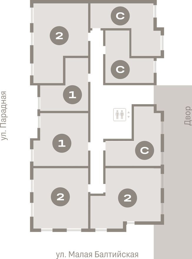 План этажа — Студия-квартира, 31.9 м²