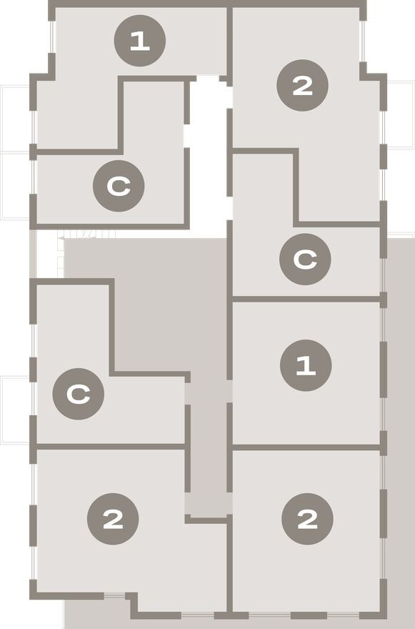 План этажа — Студия-квартира, 34.4 м²