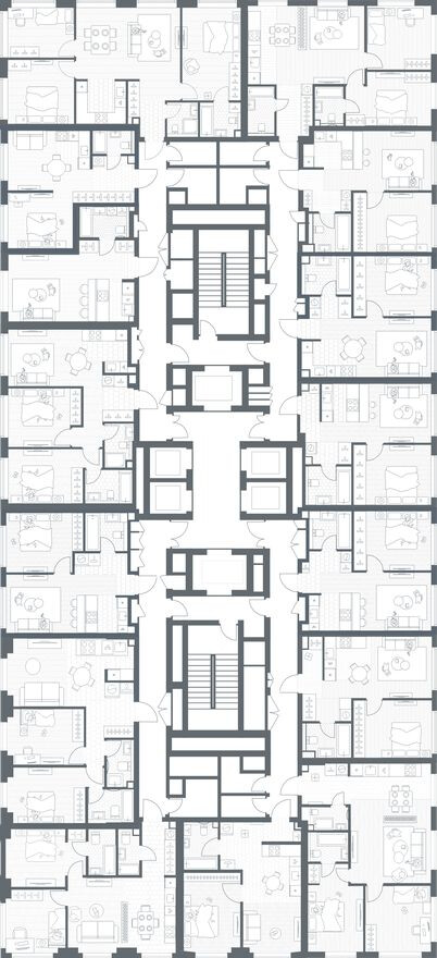План этажа — 1к. квартира, 34.0 м²