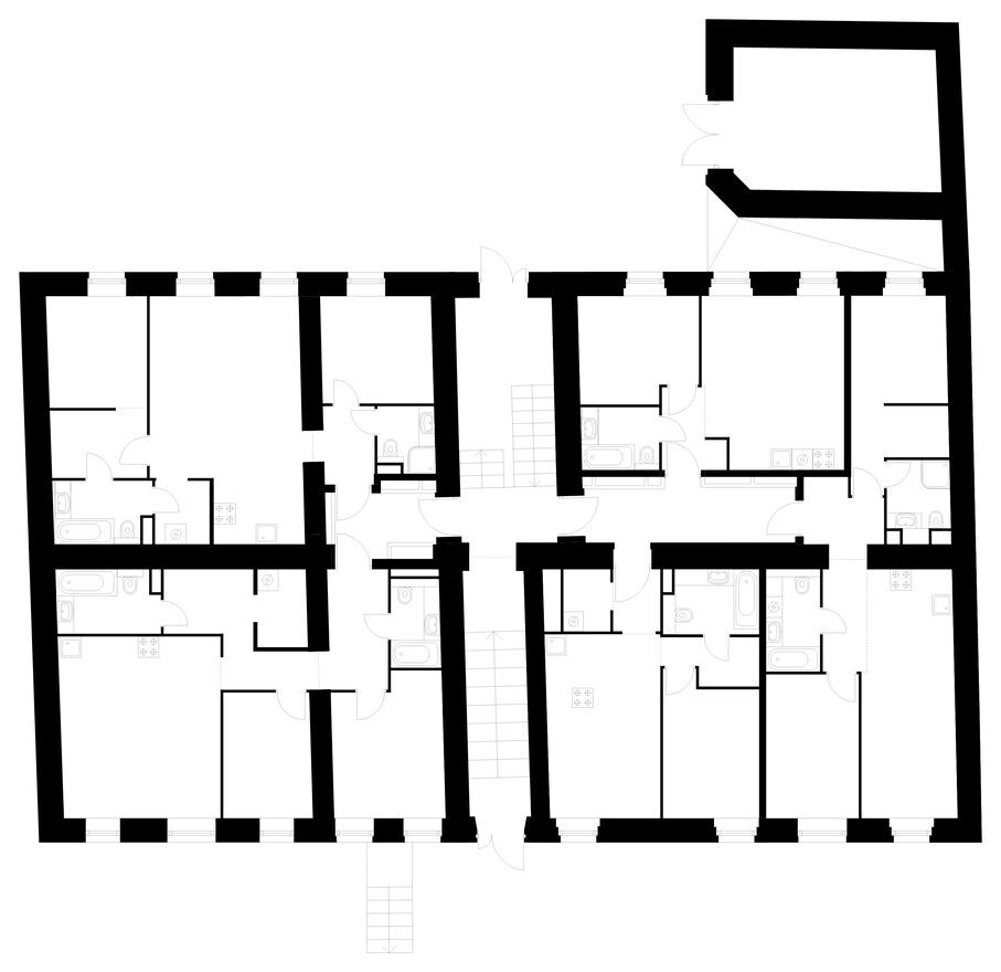 План этажа — 1к. квартира, 37.7 м²