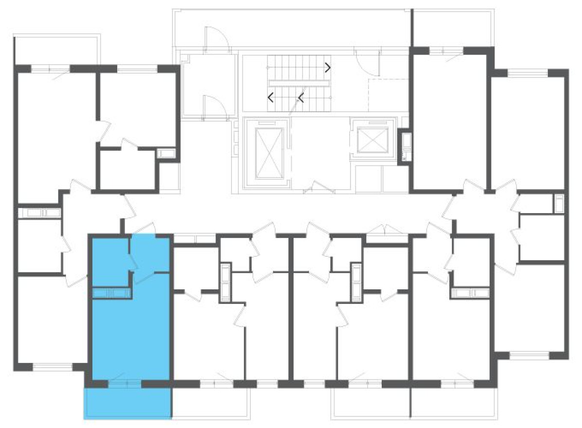 План этажа — Студия-квартира, 19.3 м²