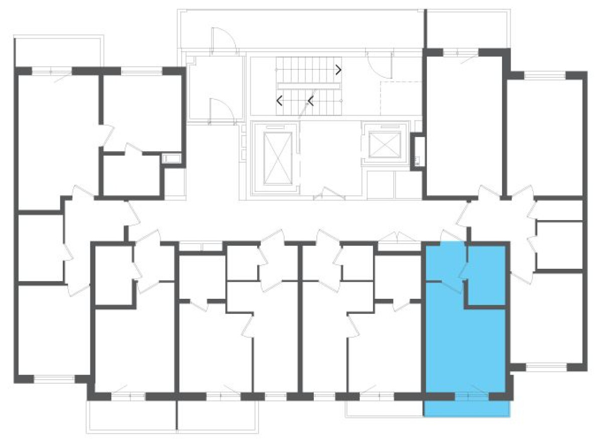 План этажа — Студия-квартира, 19.1 м²