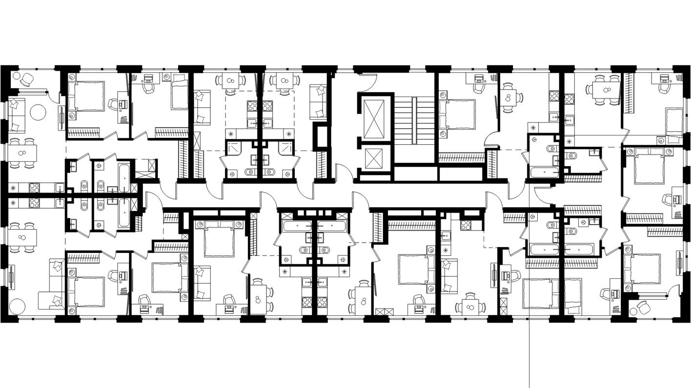 План этажа — Студия-квартира, 20.4 м²